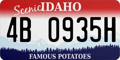 ID license plate 4B0935H