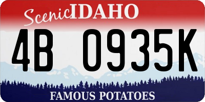 ID license plate 4B0935K