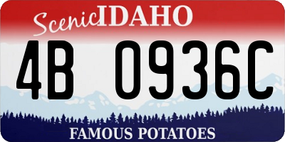 ID license plate 4B0936C