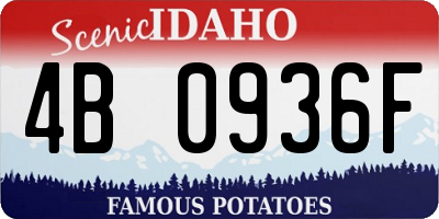 ID license plate 4B0936F