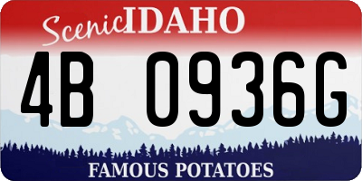 ID license plate 4B0936G