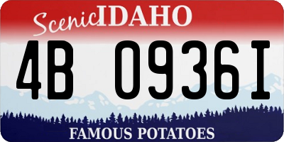 ID license plate 4B0936I