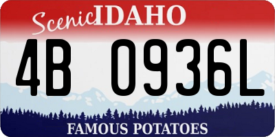 ID license plate 4B0936L
