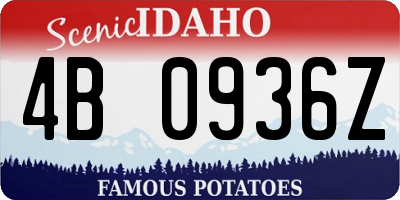 ID license plate 4B0936Z