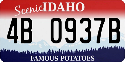 ID license plate 4B0937B