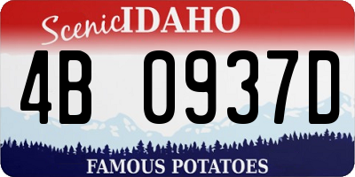 ID license plate 4B0937D