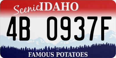ID license plate 4B0937F