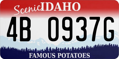 ID license plate 4B0937G