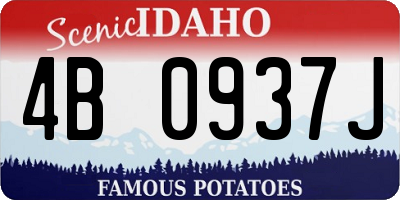 ID license plate 4B0937J
