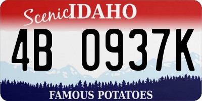 ID license plate 4B0937K