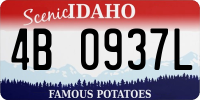 ID license plate 4B0937L