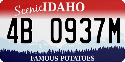 ID license plate 4B0937M