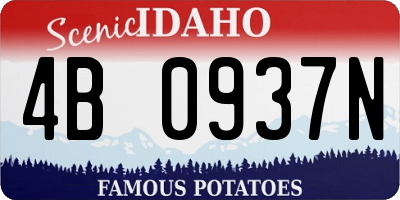 ID license plate 4B0937N