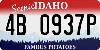 ID license plate 4B0937P