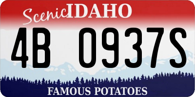ID license plate 4B0937S