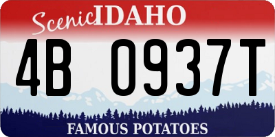 ID license plate 4B0937T
