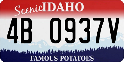 ID license plate 4B0937V