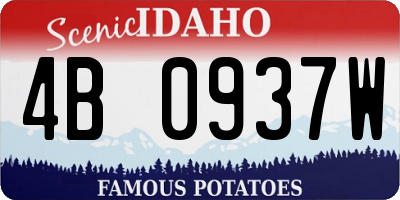 ID license plate 4B0937W