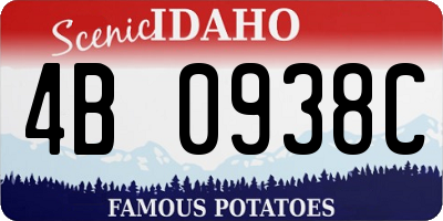 ID license plate 4B0938C