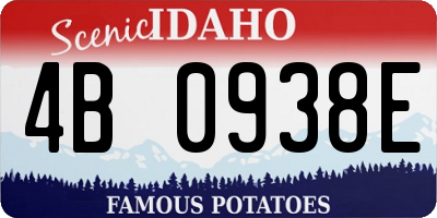 ID license plate 4B0938E