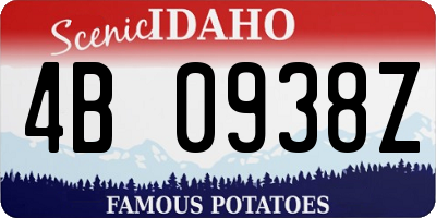 ID license plate 4B0938Z