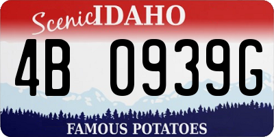 ID license plate 4B0939G