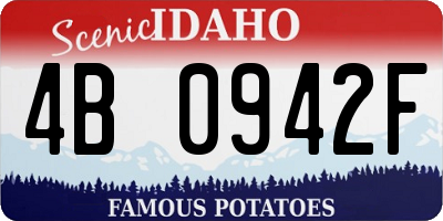 ID license plate 4B0942F