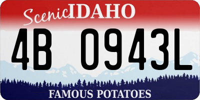 ID license plate 4B0943L