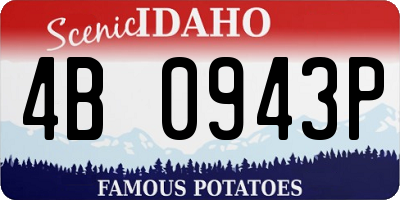 ID license plate 4B0943P
