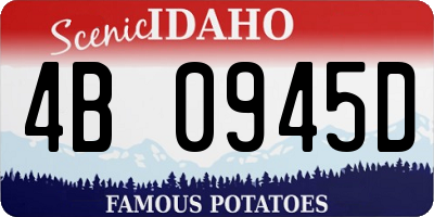 ID license plate 4B0945D
