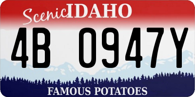 ID license plate 4B0947Y