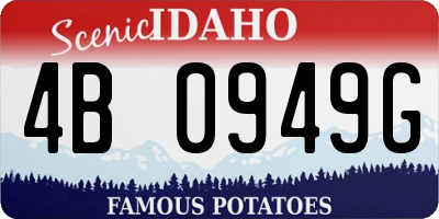 ID license plate 4B0949G