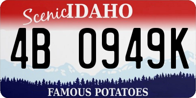 ID license plate 4B0949K