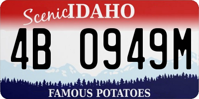 ID license plate 4B0949M