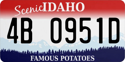 ID license plate 4B0951D