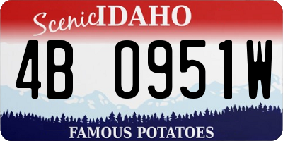 ID license plate 4B0951W