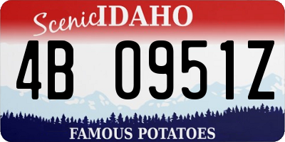 ID license plate 4B0951Z