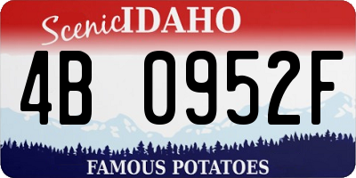 ID license plate 4B0952F
