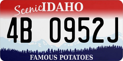 ID license plate 4B0952J