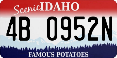 ID license plate 4B0952N