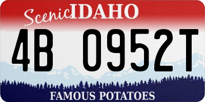 ID license plate 4B0952T