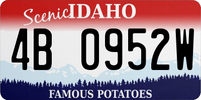 ID license plate 4B0952W