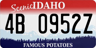 ID license plate 4B0952Z