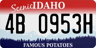 ID license plate 4B0953H