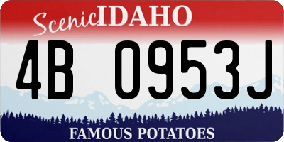 ID license plate 4B0953J