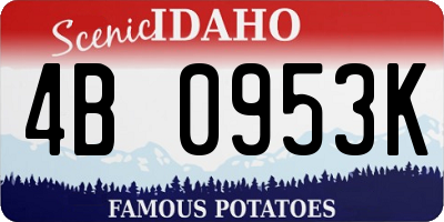 ID license plate 4B0953K
