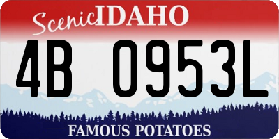 ID license plate 4B0953L