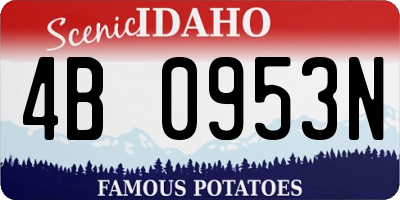 ID license plate 4B0953N