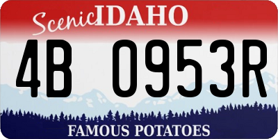 ID license plate 4B0953R