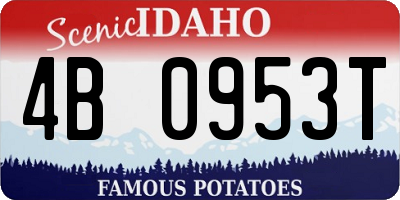 ID license plate 4B0953T